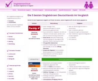 Singleboersencheck.de(Die 5 besten Singlebörsen im Vergleich) Screenshot