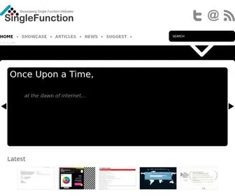Singlefunction.com(Showcasing Single Function Websites) Screenshot
