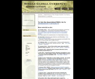 SingleGlobalcurrency.org(Home) Screenshot