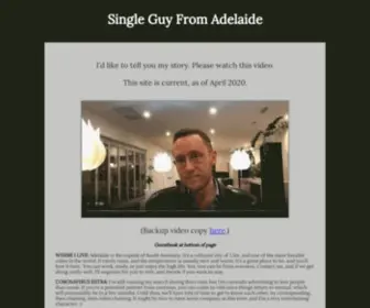 Singleguyfromadelaide.com(Single Guy from Adelaide) Screenshot
