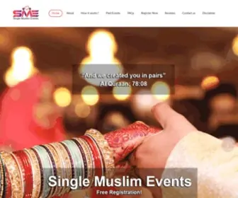 Singlemuslimevents.com(Single Muslim Events) Screenshot