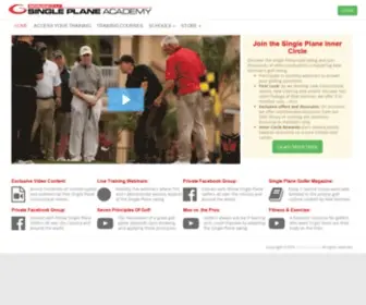 Singleplaneacademy.com(Golf Training Academy for the Single Plane Golf Swing) Screenshot