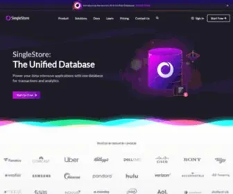 SingleStore.com(SingleStore is The Single Database for All Data) Screenshot