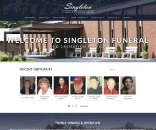 Singletonfuneral.com(Singleton Funeral and Cremation Service) Screenshot