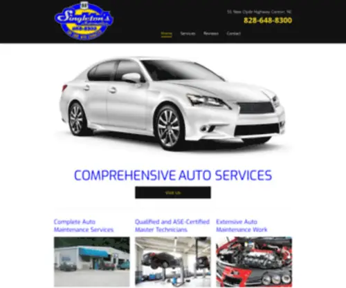 Singletonsautomotive.com(Auto Repair in Canton) Screenshot