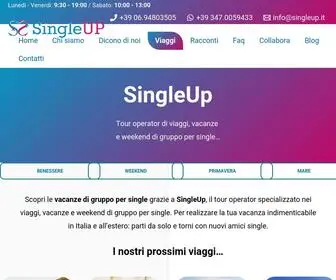 SingleupViaggi.com(Tour operator di vacanze e viaggi per single) Screenshot