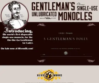 Singleusemonocles.com(Single-use Monocles) Screenshot