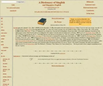 Singlishdictionary.com(A Dictionary of Singlish and Singapore English) Screenshot