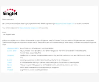 Singnet.com(Singnet) Screenshot