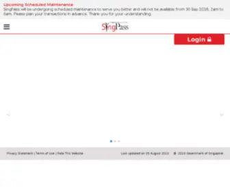 Singpass.gov.sg(Singapore Personal Access (or Singpass)) Screenshot