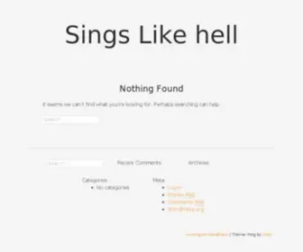 Singslikehell.com(Sings Like hell) Screenshot