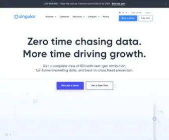Singular.net(Leaders in Marketing Analytics and Attribution) Screenshot