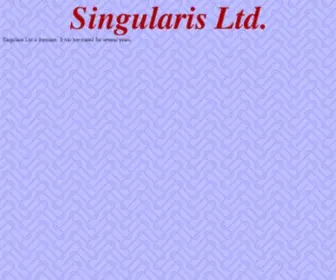 Singularis.ltd.uk(Singularis Ltd) Screenshot