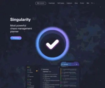 Singularity-APP.com(The most powerful chaos management planner) Screenshot