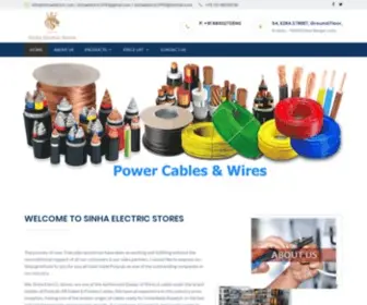 Sinhaelectric.com(Electrical Cable distributors in kolkata) Screenshot