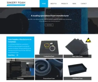 Sinkeryfoam.com(Cutting foam) Screenshot