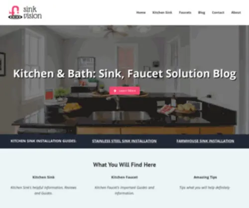 Sinkvision.com(Sink, Faucet Solution Blog) Screenshot