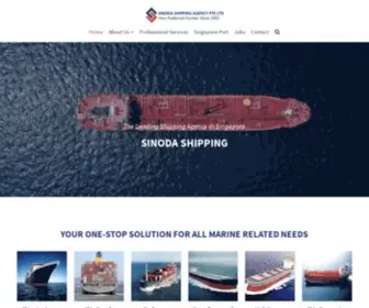 Sinoda.com.sg(Sinoda shipping agency Singapore) Screenshot