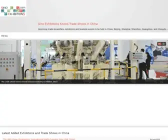 Sinoexhibitions.com(Trade Shows in China) Screenshot