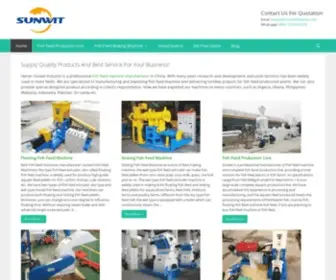 Sinofeedextruder.com(Sunwit Fish Feed Production Making Line Manufacturer) Screenshot