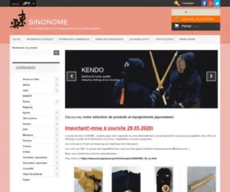 Sinonome.org(Hakama aikido et equipement arts martiaux) Screenshot