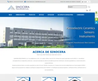 Sinopiezo.com(Sinocera Piezotronics) Screenshot