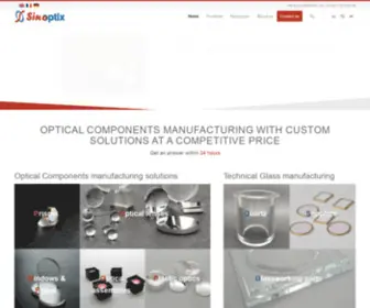 Sinoptix.eu(Optics supplier for optical components) Screenshot