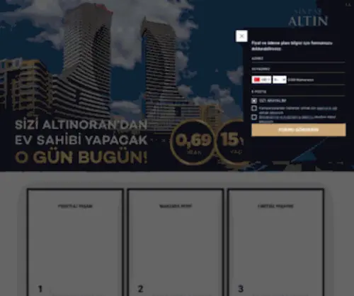 Sinpasaltinoran.com(Sinpaş Altınoran Çankaya Konut Projesi) Screenshot