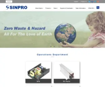 Sinpro.com.tw(Switching Power Supply) Screenshot