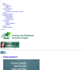 Sinprosantos.org.br(Sinpro Santos) Screenshot