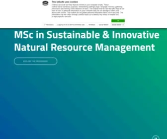 Sinrem.eu(International Master of Science in Sustainable and Innovative Natural Resource Management) Screenshot