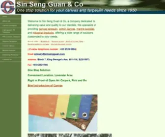Sinsengguan.com(Sin Seng Guan & Co) Screenshot