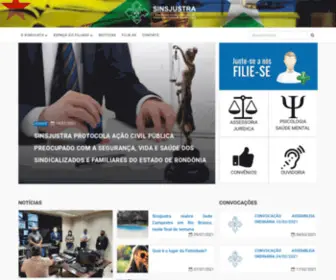 Sinsjustra.org.br(Sindicato dos Servidores da Justiça do Trabalho dos Estados de Rondônia e Acre) Screenshot