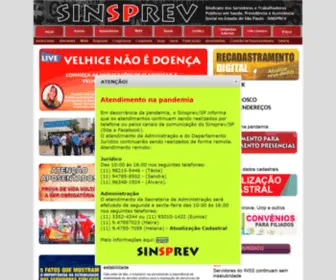 Sinsprev.org.br(SINSPREV/SP) Screenshot