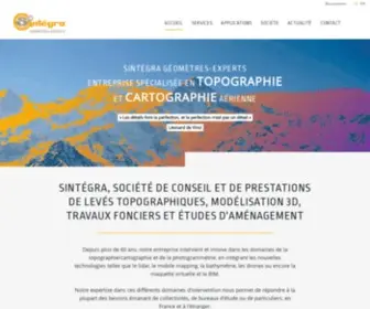 Sintegra.fr(Entreprise spécialisée en topographie et cartographie) Screenshot