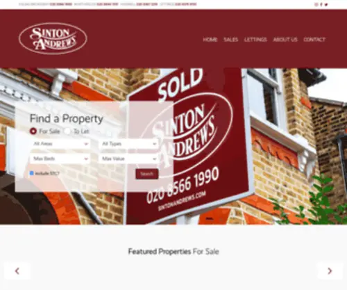 Sintonandrews.com(Choosing the right estate agent) Screenshot