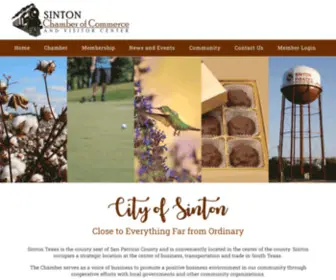 Sintonchamber.org(Sinton Chamber of Commerce) Screenshot