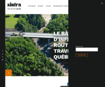 Sintra.ca(Sintra construit tous types d’infrastructures à travers le Québec) Screenshot