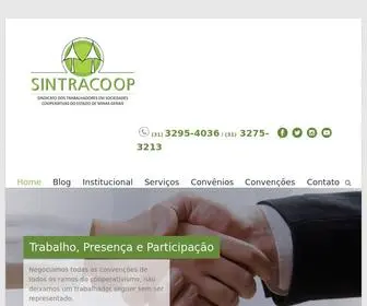 Sintracoopmg.com.br(Sintracoop MG) Screenshot