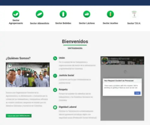 Sintraimagra.org(Sintraimagra Sindicato Nacional de Trabajadores de Alimentos) Screenshot