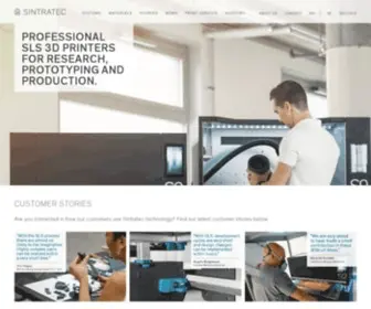 Sintratec.com(Professional SLS 3D Printers) Screenshot
