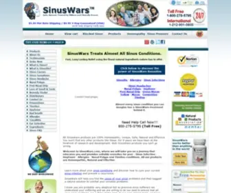 Sinuswars.com(Natural treatment for Sinus Problems) Screenshot