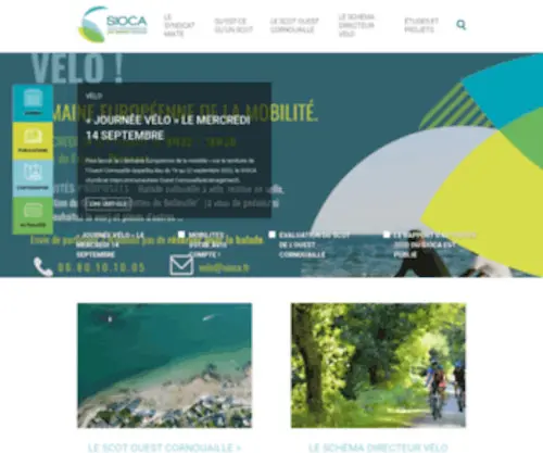 Sioca.fr(Syndicat Intercommunautaire Ouest Cornouaille Aménagement) Screenshot