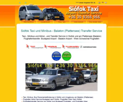 Siofoktaxi.eu(Siófok Taxi und Minibus) Screenshot