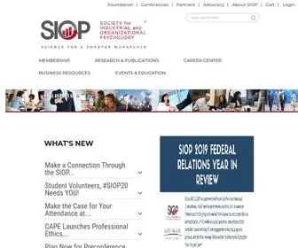 Siop.org(The society for industrial and organizational psychology (siop)) Screenshot