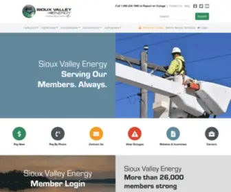 Siouxvalleyenergy.com(Sioux Valley Energy) Screenshot