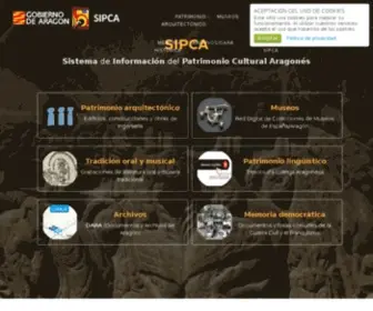 Sipca.es(El Sistema de Información de Patrimonio Cultural Aragonés (SIPCA)) Screenshot