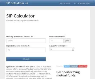 Sipcalculator.in(SIP Calculator) Screenshot