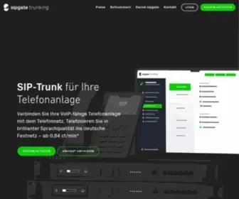 Sipgatetrunking.de(SIP-Trunk für Telefonanlagen) Screenshot