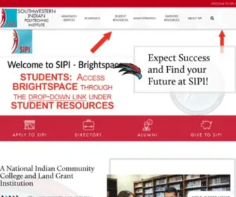 Sipi.edu(Southwestern Indian Polytechnic Institute) Screenshot